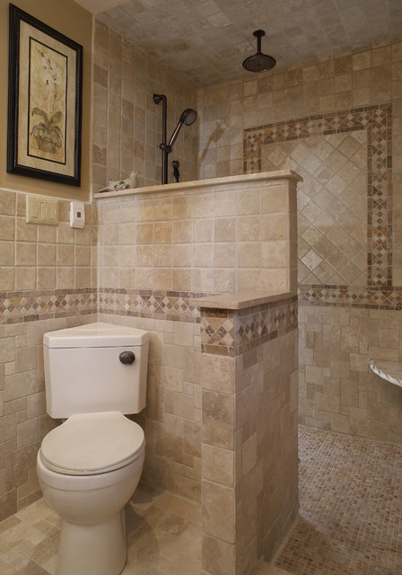 Walk In Shower Small Bathroom
 Walk in Shower Mediterranean Bathroom other metro