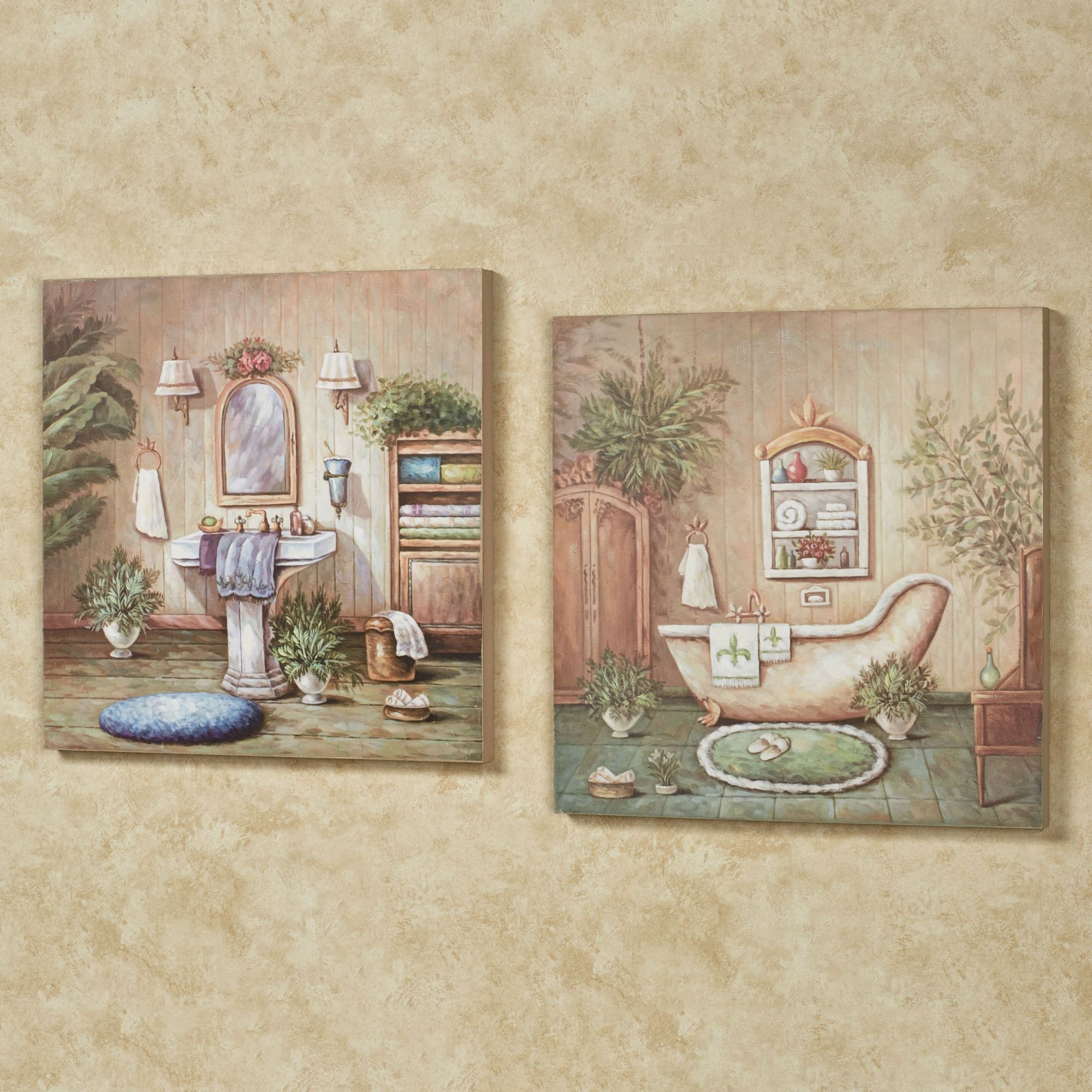 Wall Art Bathroom
 Blissful Bath Wooden Wall Art Plaque Set