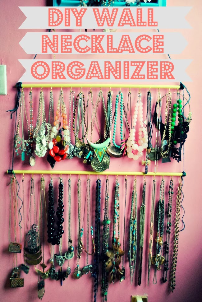 Wall Jewelry Organizer DIY
 DIY Wall Necklace Organizer