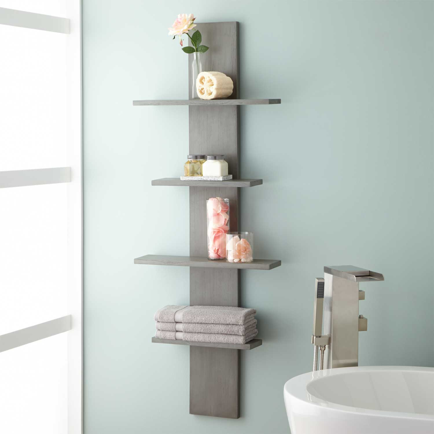 Wall Shelves Bathroom
 Wulan Hanging Bathroom Shelf Four Shelves Bathroom