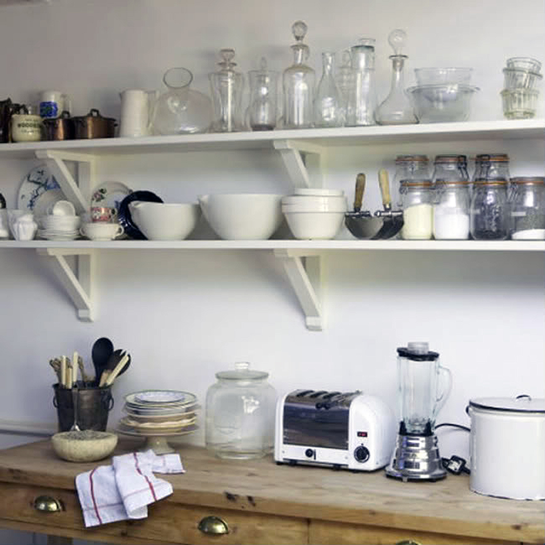 Wall Shelves For Kitchen
 Cottage Kitchens Cabinetry & Hardware continued