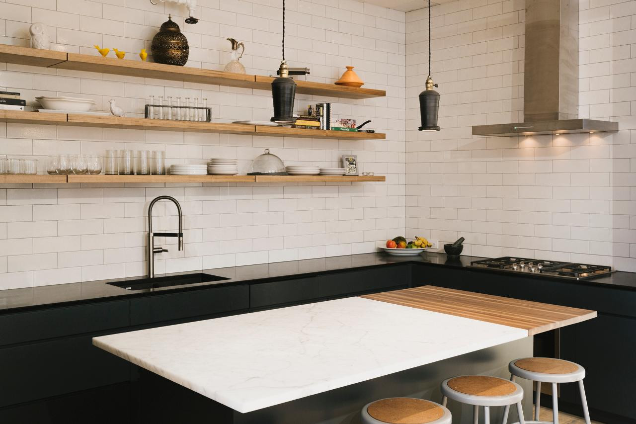 Wall Shelves For Kitchen
 White Wall Shelves for Effective Storage in Small Kitchen