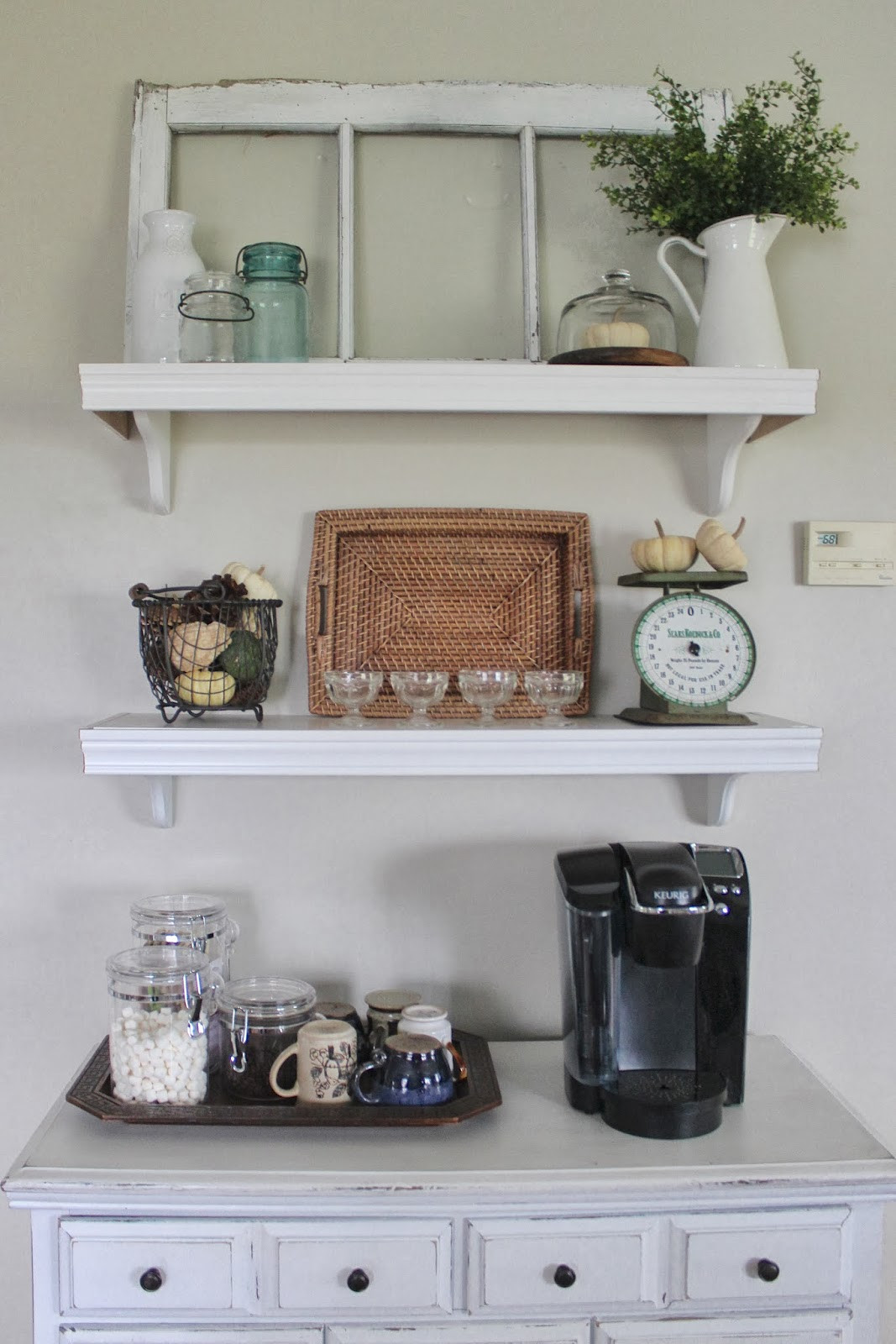 Wall Shelves For Kitchen
 behind the red barn door kitchen wall shelves