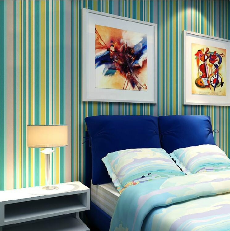 Wallpapers Kids Room
 Color Striped Wallpapers for walls Girls Bedroom Wallpaper
