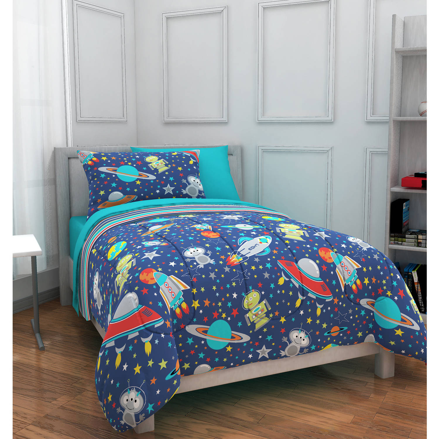 Walmart Bedroom Sets For Kids
 Mainstays Kids Outer Space Bed in a Bag Bedding Set