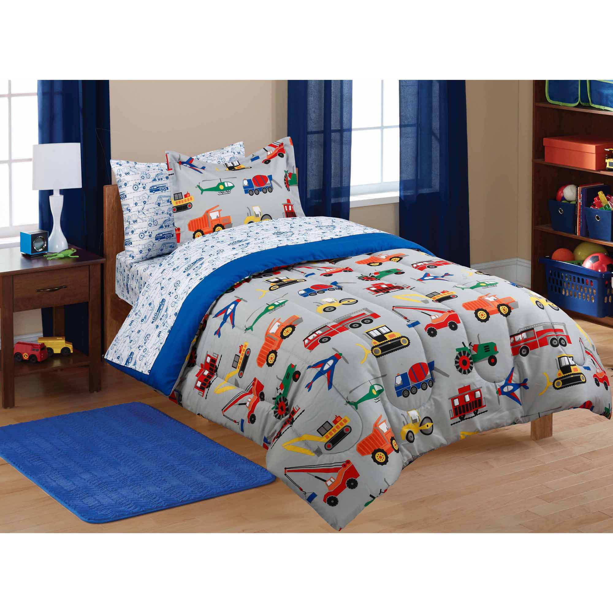 Walmart Bedroom Sets For Kids
 Mainstays Kids Transportation Bed in a Bag Coordinating