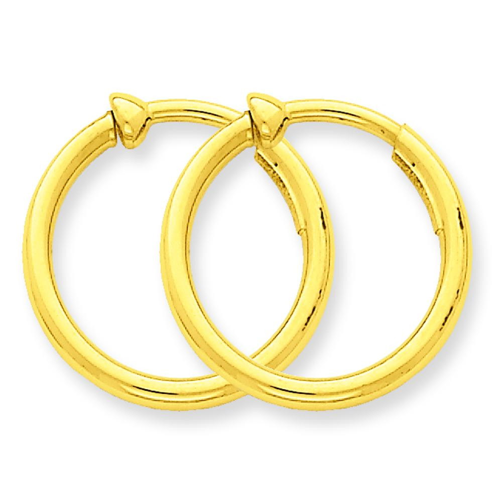 Walmart Gold Earrings
 FindingKing 14K Yellow Gold Clip Hoop Earrings