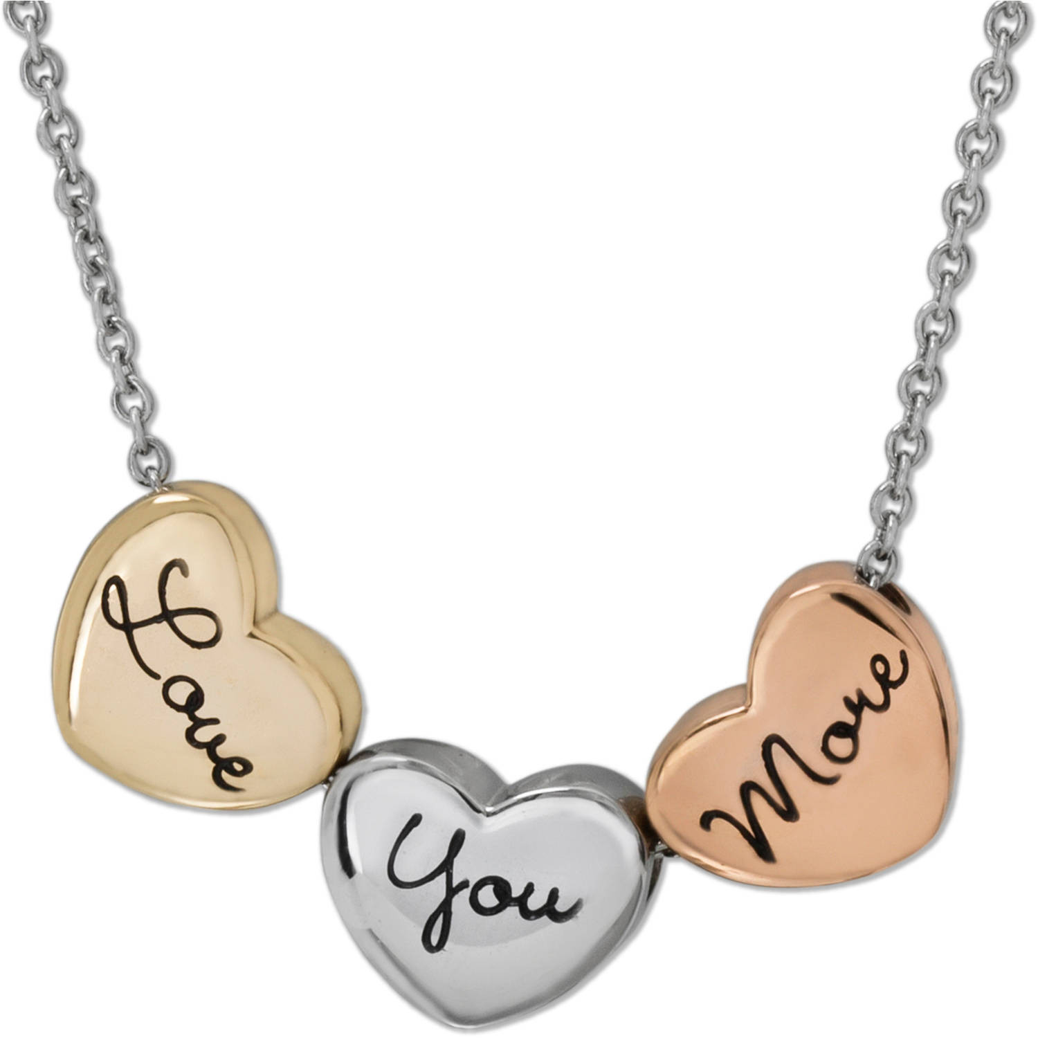 Walmart Heart Necklace
 Connections from Hallmark Stainless Steel Tricolor "Love