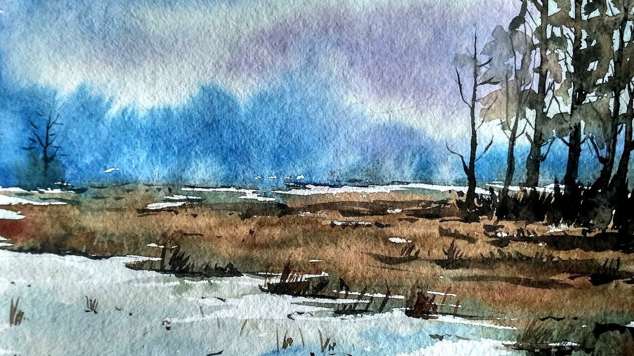 Watercolor Landscape Painting
 simple watercolor landscape painting watercolor painting