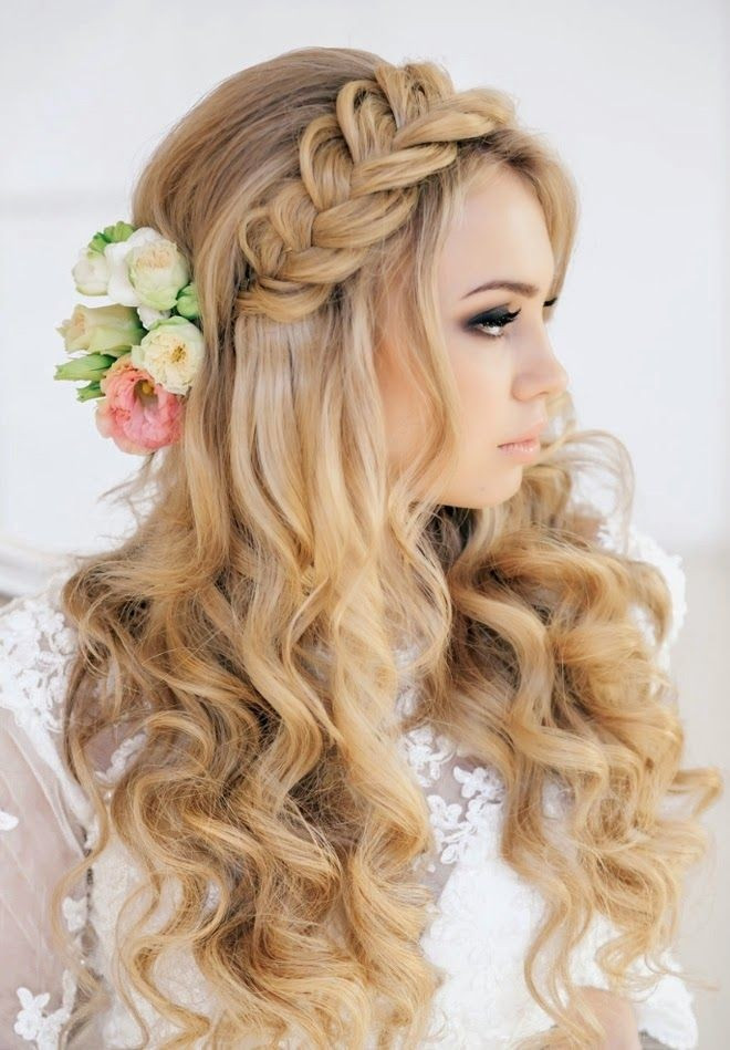 Wavy Bridesmaid Hairstyles
 Time to Write Long Wavy Hairstyle with Braid for Wedding