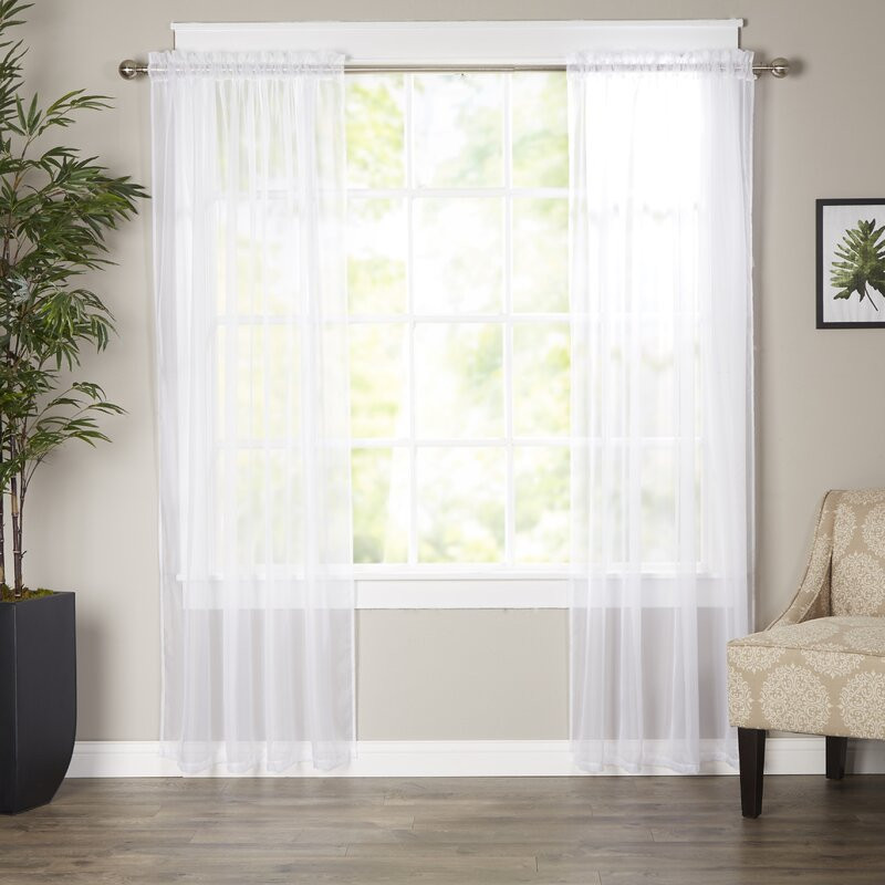 Wayfair Living Room Curtains
 Wayfair Basics™ Wayfair Basics Solid Sheer Curtain Panels
