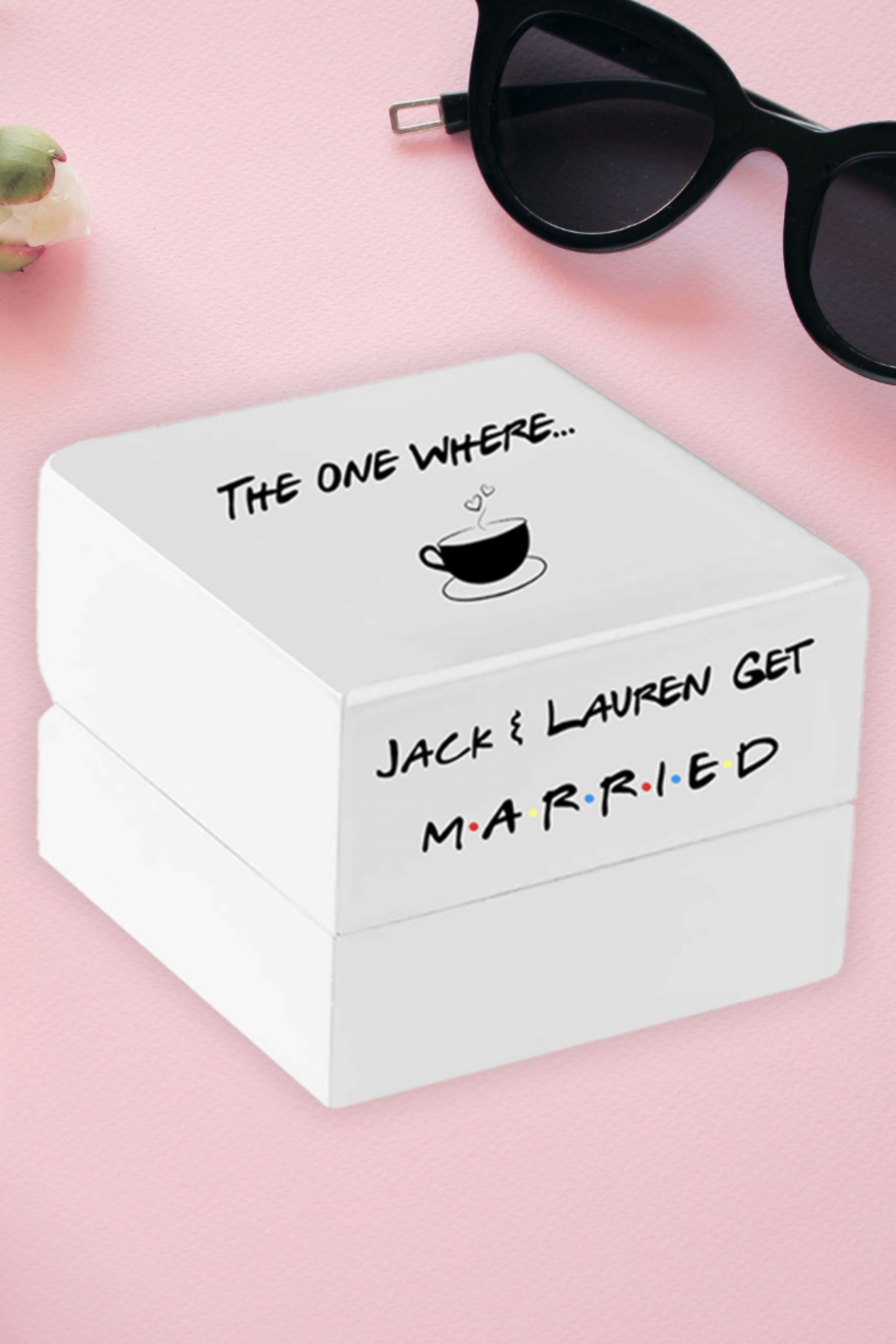 Wedding Band Tv Show
 Personalised Friends Tv show double wedding ring box