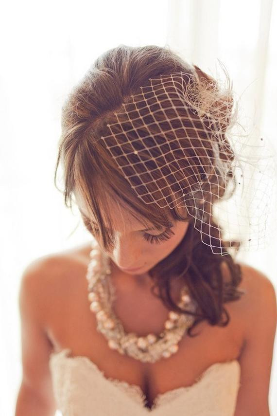 Wedding Birdcage Veils
 Birdcage Veil Wedding Veil Bridal Veil Ivory Birdcage Veil