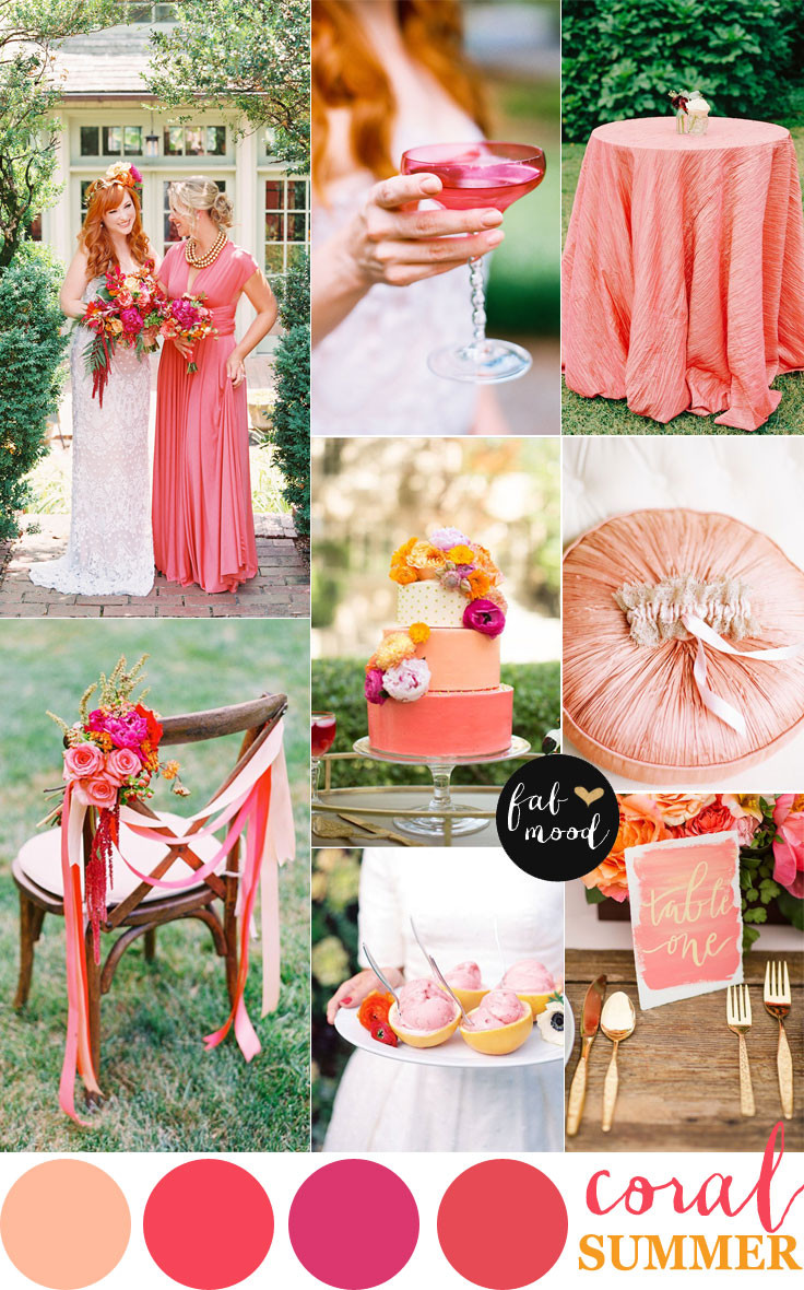 Wedding Color Combos
 coral wedding color bos