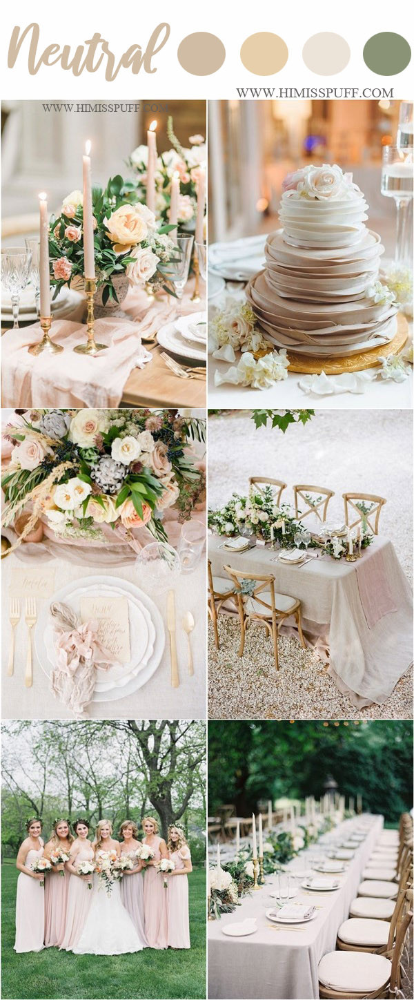 Wedding Color Ideas For Spring
 Wedding Color Trends 2019 45 Neutral Spring Wedding Color