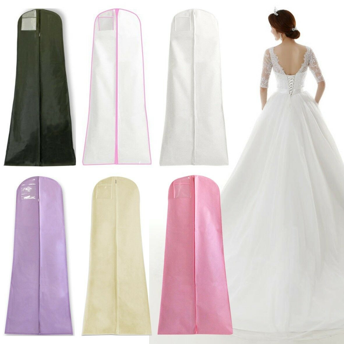 Wedding Gown Bag
 Wedding Dress Storage Bags Long Bridal Gown Garment Cover