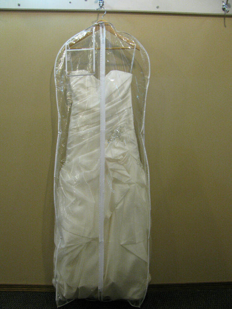 Wedding Gown Bag
 Bridal Garment Bag Clear Gusset Train storage Prom Wedding