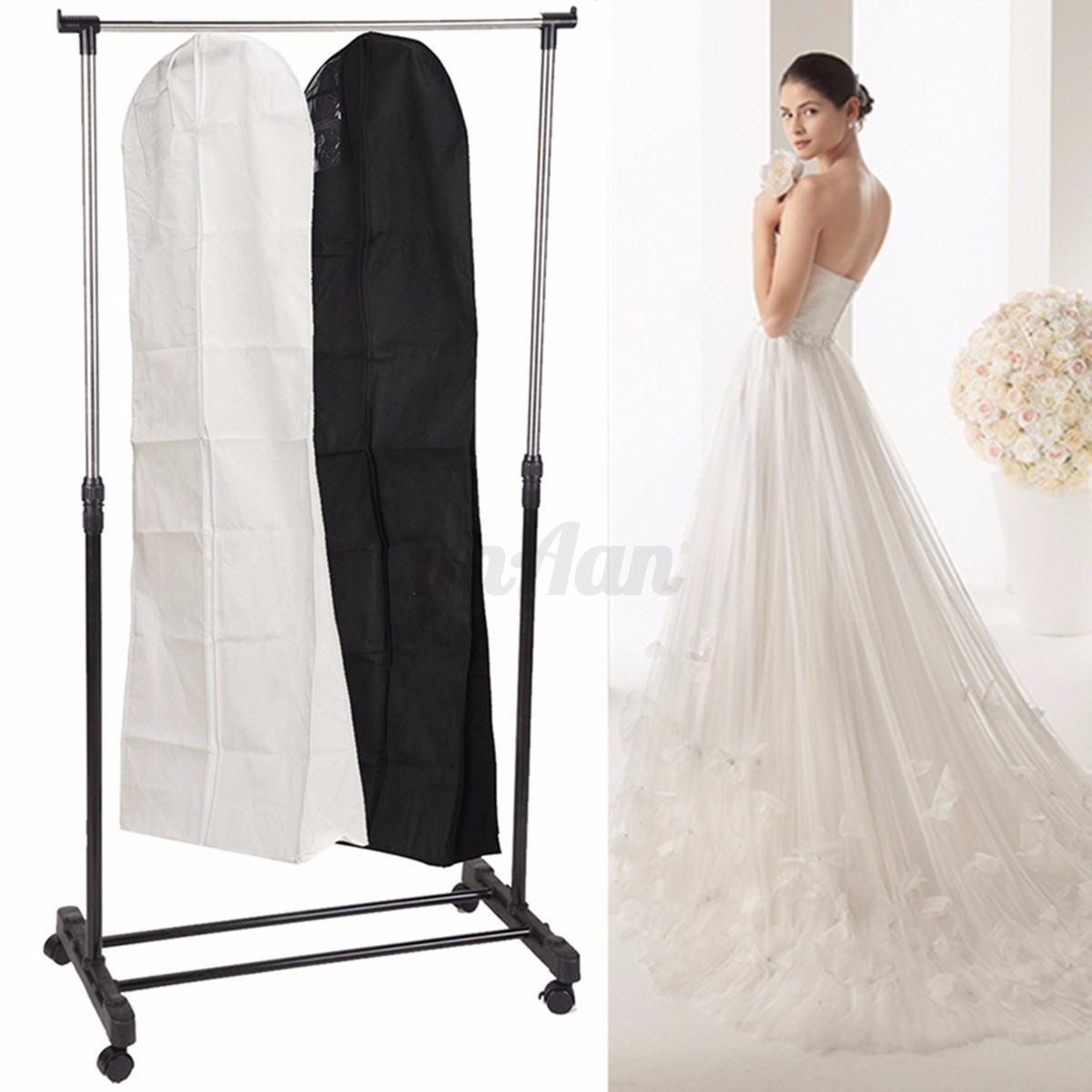 Wedding Gown Bag
 Breathable Bridal Gown Dust Cover Garment Clothes Storage