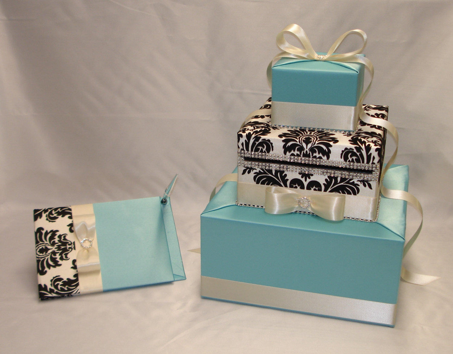 Wedding Guest Book And Card Box
 Elegant custom made Wedding Card Box matching Guest Book and