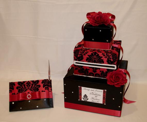 Wedding Guest Book And Card Box
 Elegant Romantic theme Wedding Card box Guest Book and Pen