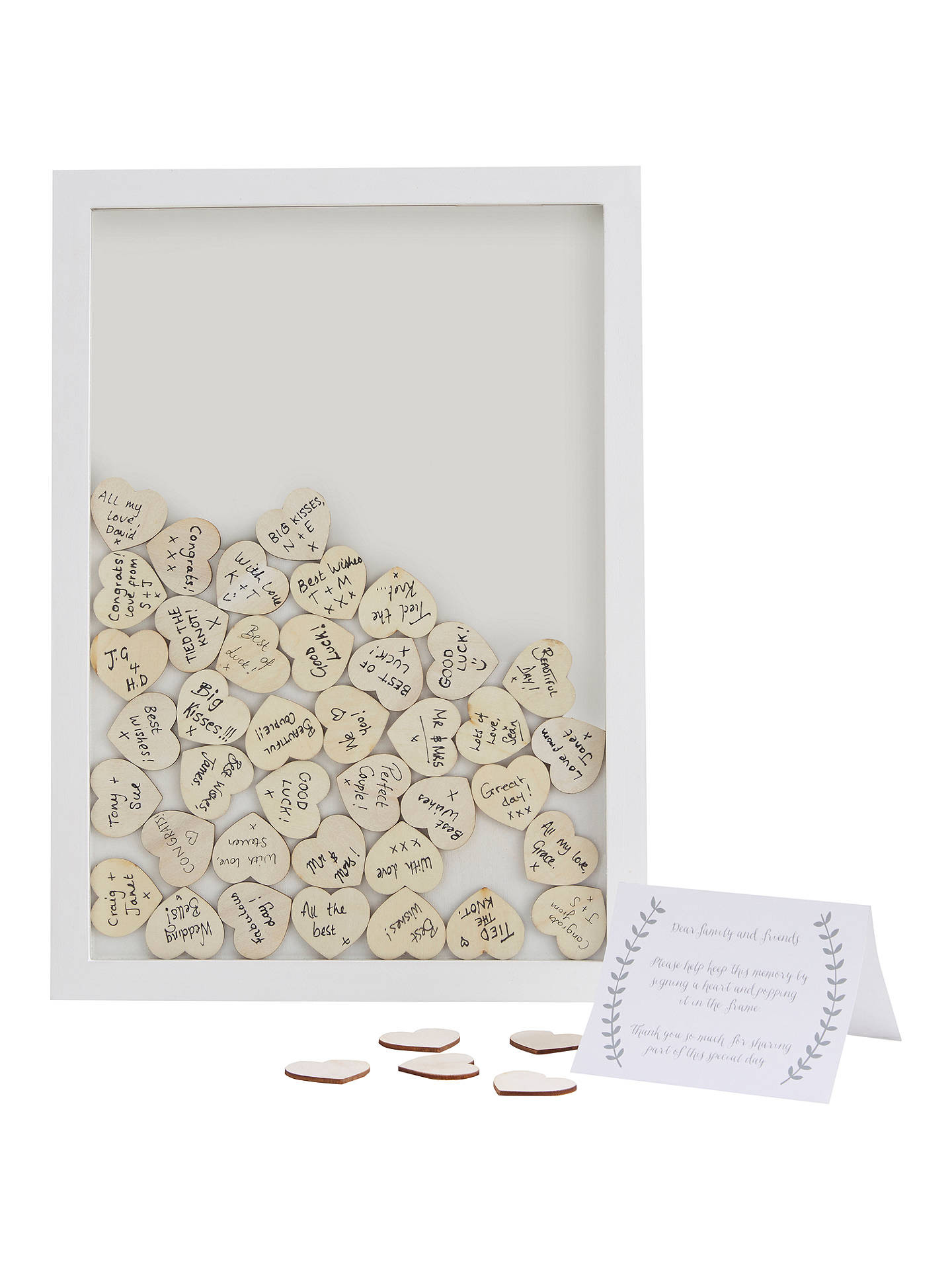 Wedding Guest Book Buy Online
 Ginger Ray Wooden Frame Wedding Guest Book at John Lewis