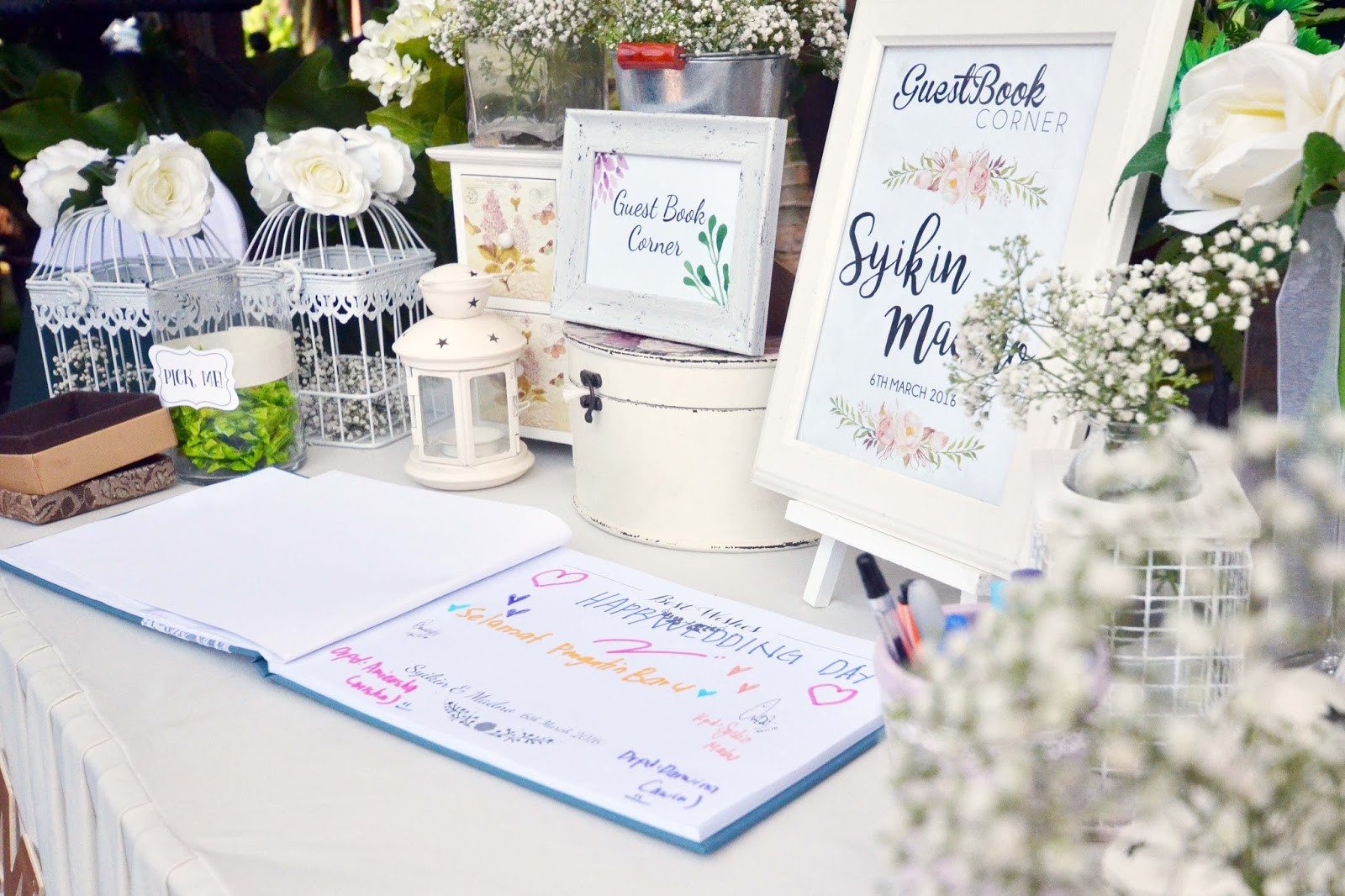 Wedding Guest Book Corner
 Ideasbyfarah Wedding Guest Book Table Corner MARCH PROMO