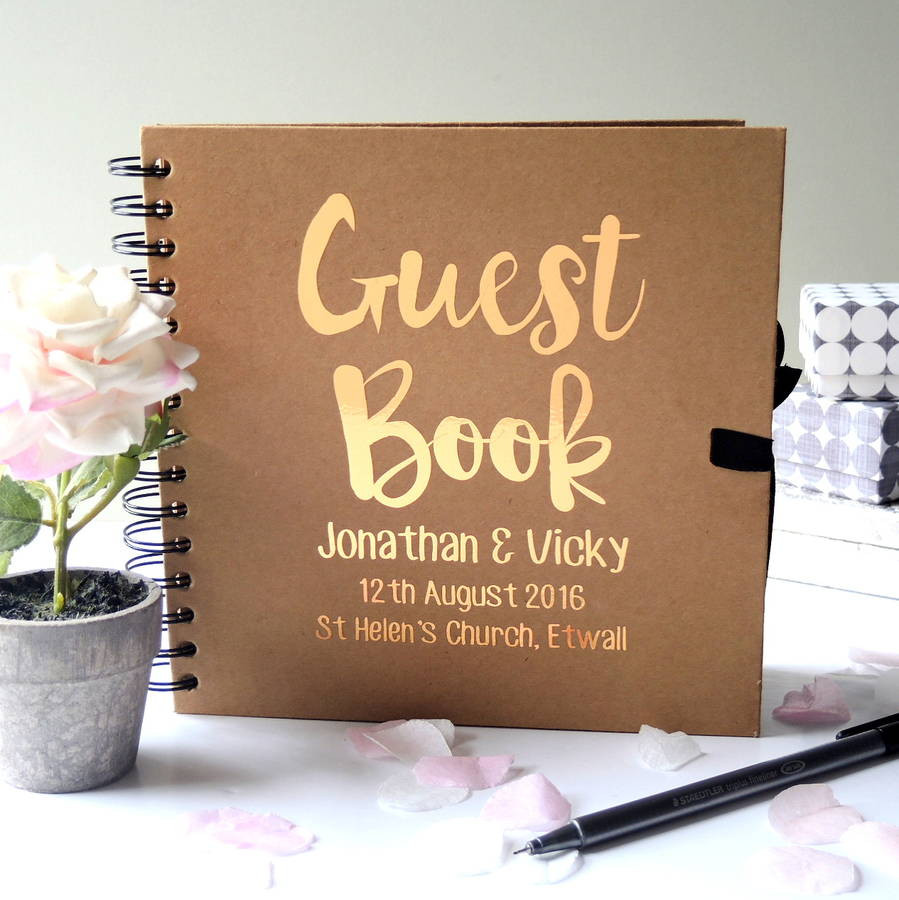 Wedding Guest Book Corner
 Personalised Wedding Guest Book By The Alphabet Gift Shop