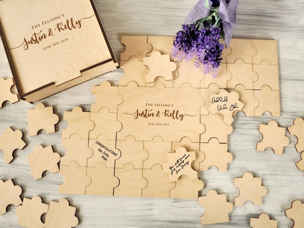 Wedding Guest Book Puzzles
 Aliexpress Buy Alternative Wedding Guestbook Wood