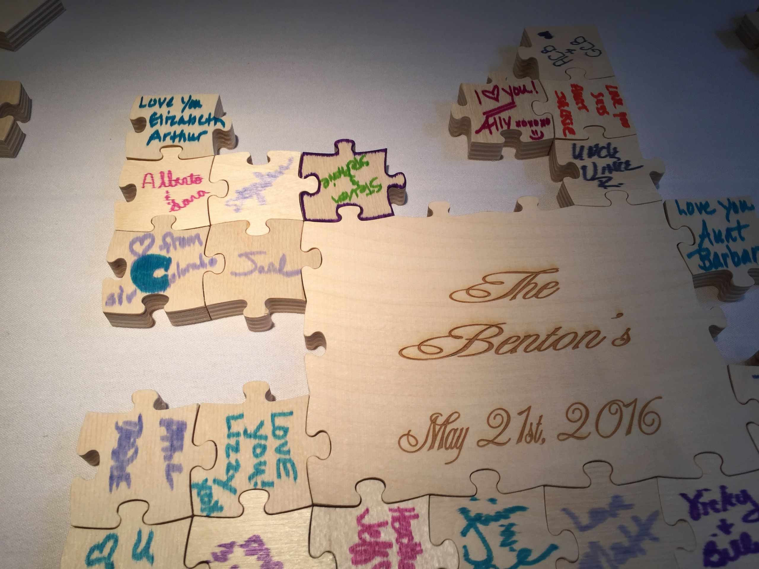 Wedding Guest Book Puzzles
 Puzzle Piece Wedding Guest Book