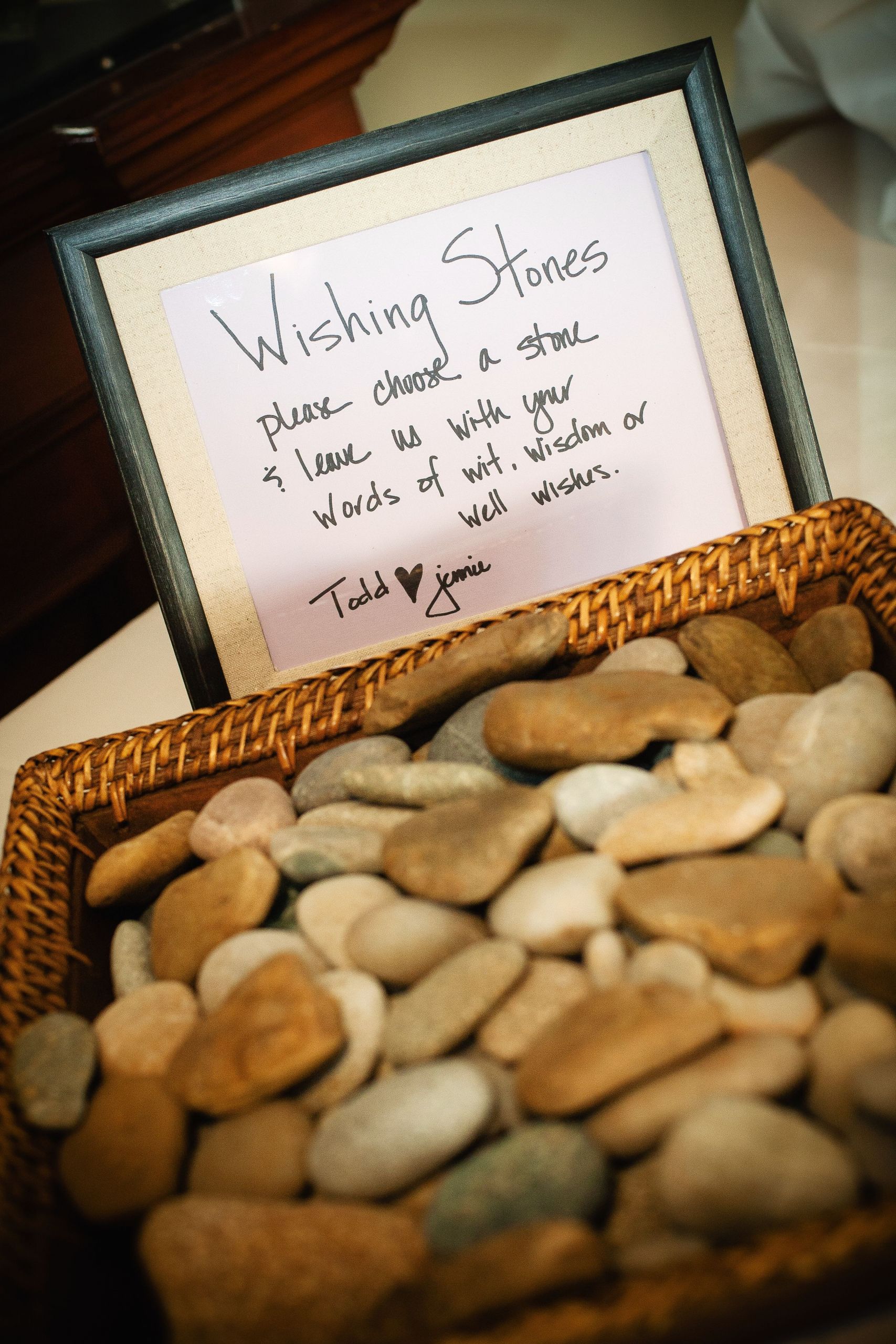 Wedding Guest Book Rocks
 A creative twist for a guest book Wishing Stones for