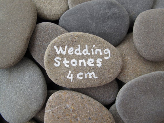 Wedding Guest Book Rocks
 60 Wedding Stones Guest Book Stones Wish Stones Flat Rocks