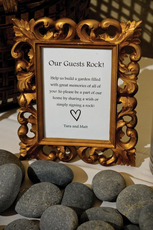 Wedding Guest Book Rocks
 river rock guest book sign Google Search