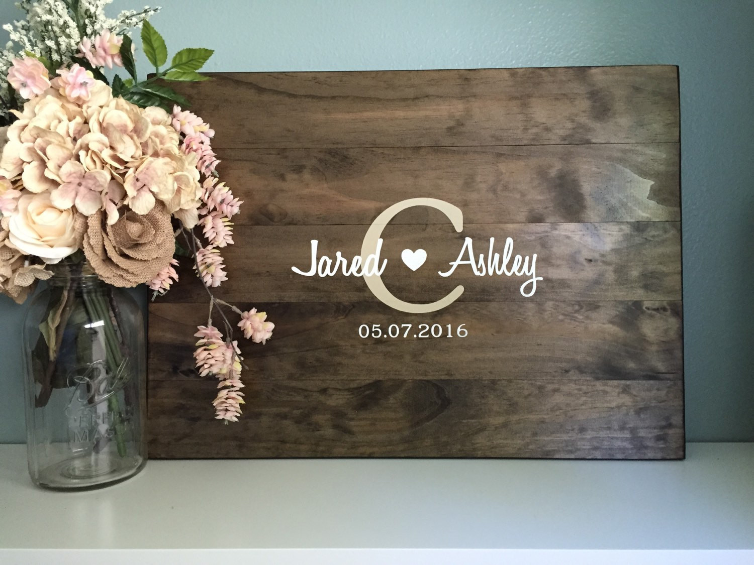 Wedding Guest Book Rustic
 Rustic Wedding Guest Book Alternative The Original Heart