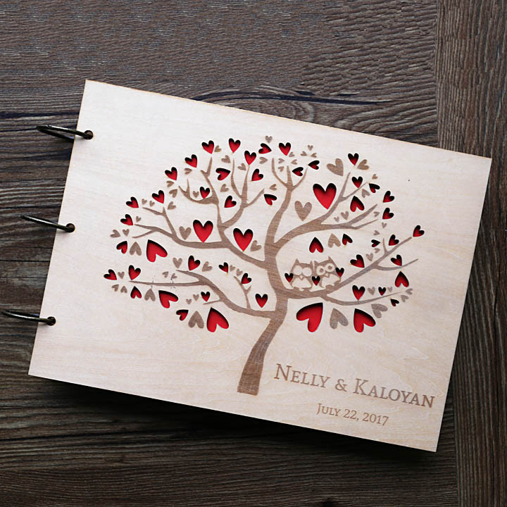 Wedding Guest Book Where To Buy
 Aliexpress Buy Owl Wedding Guest Book Rustic Guest