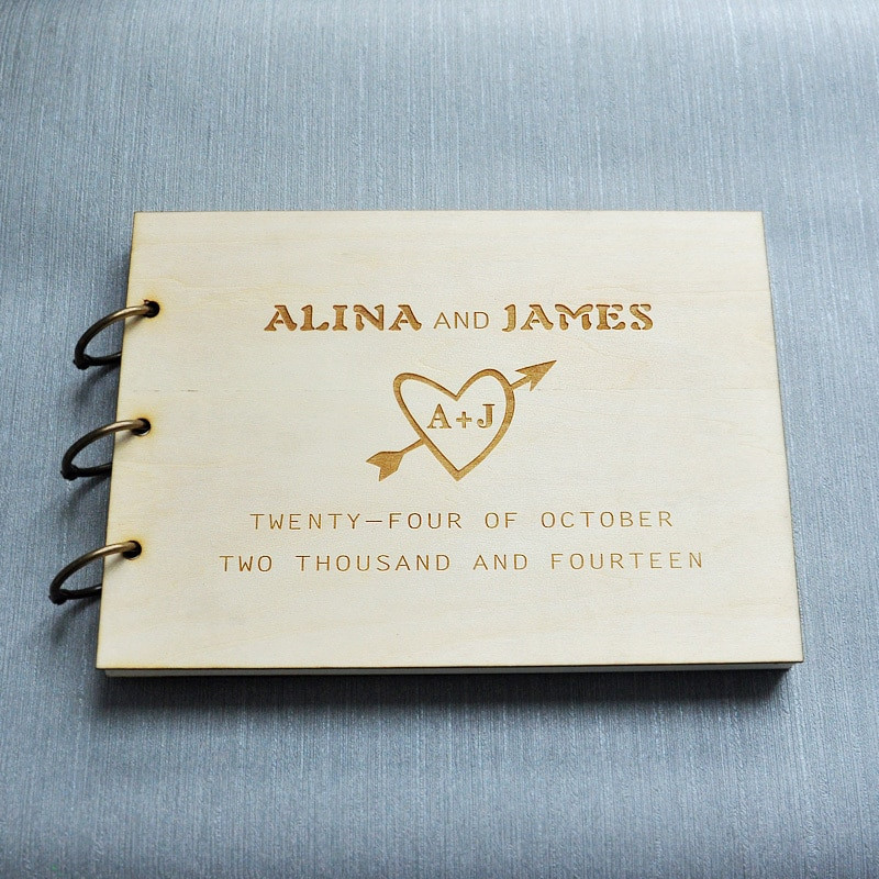 Wedding Guest Book Where To Buy
 Aliexpress Buy Custom Wedding guest book wood