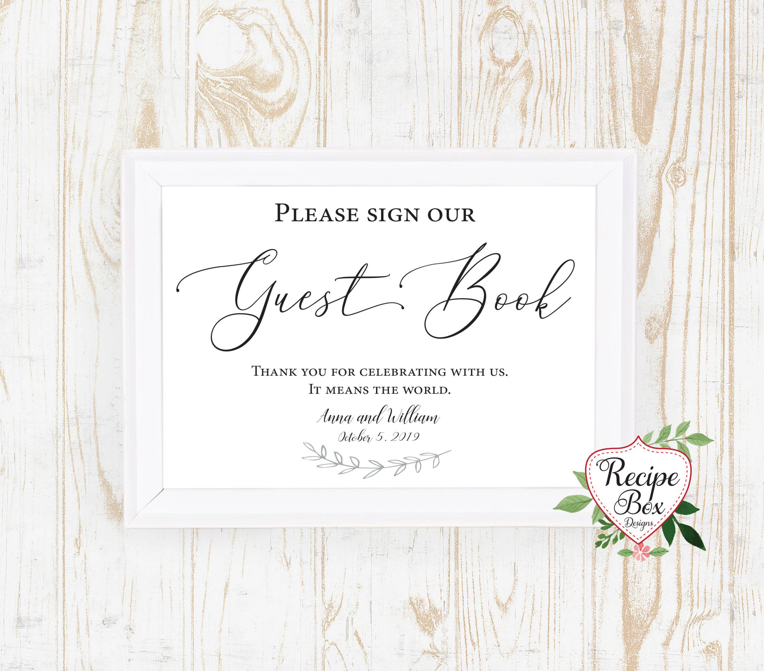 Wedding Guest Sign Book
 Guest Book Sign Please sign our guest book Wedding Guest