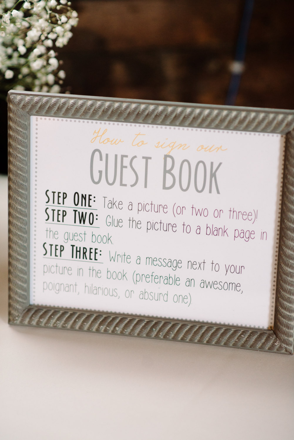 Wedding Guest Sign Book
 Guest Book Sign template instant gray and yellow