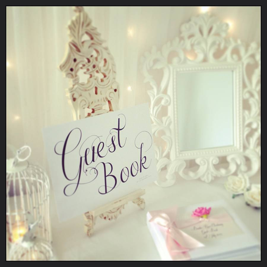 Wedding Guest Sign Book
 Wedding Guest Book Sign By The Luxe Co