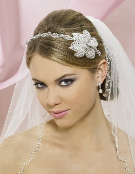 Wedding Hair With Veil And Tiara
 wedding tiaras and veils