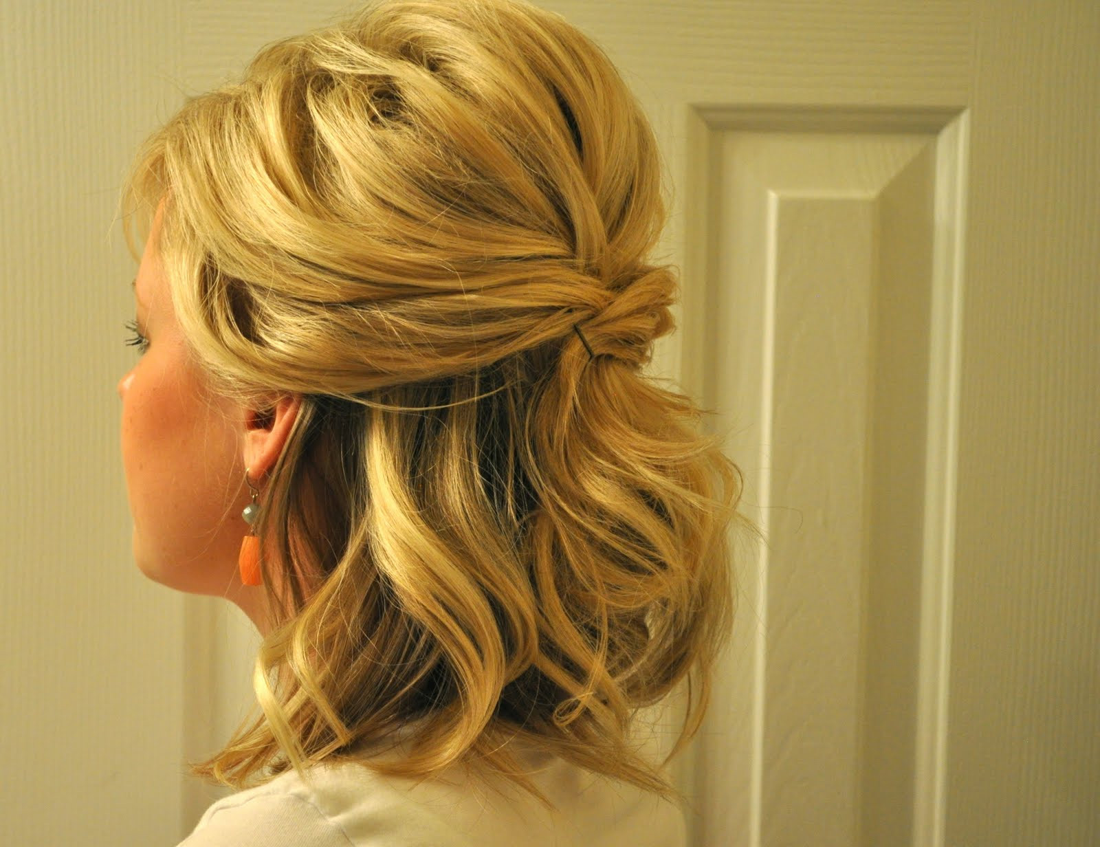 Wedding Hairstyles For Medium Hair Half Up
 Half Up to Full Updo – The Small Things Blog