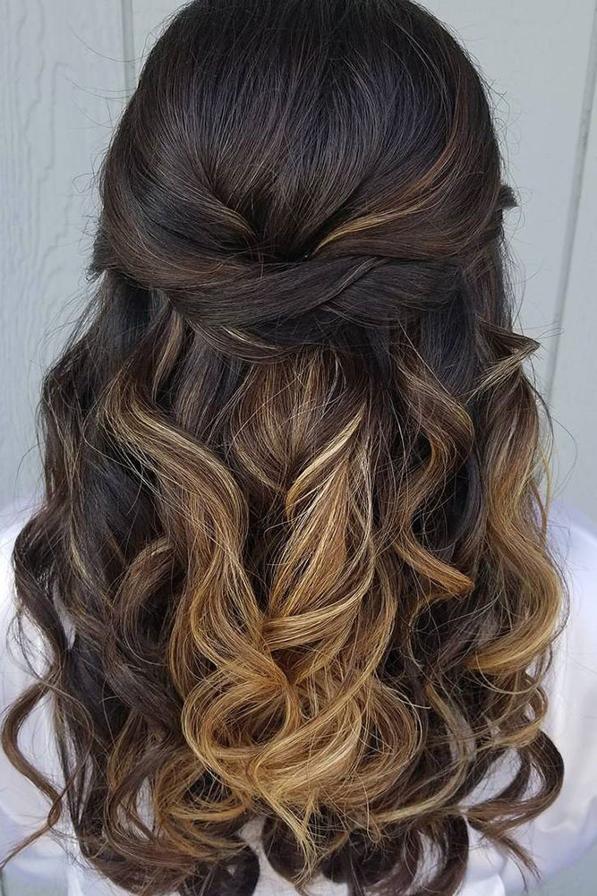 Wedding Hairstyles For Medium Hair Half Up
 35 HALF UP HALF DOWN WEDDING HAIRSTYLES IDEAS My Stylish Zoo