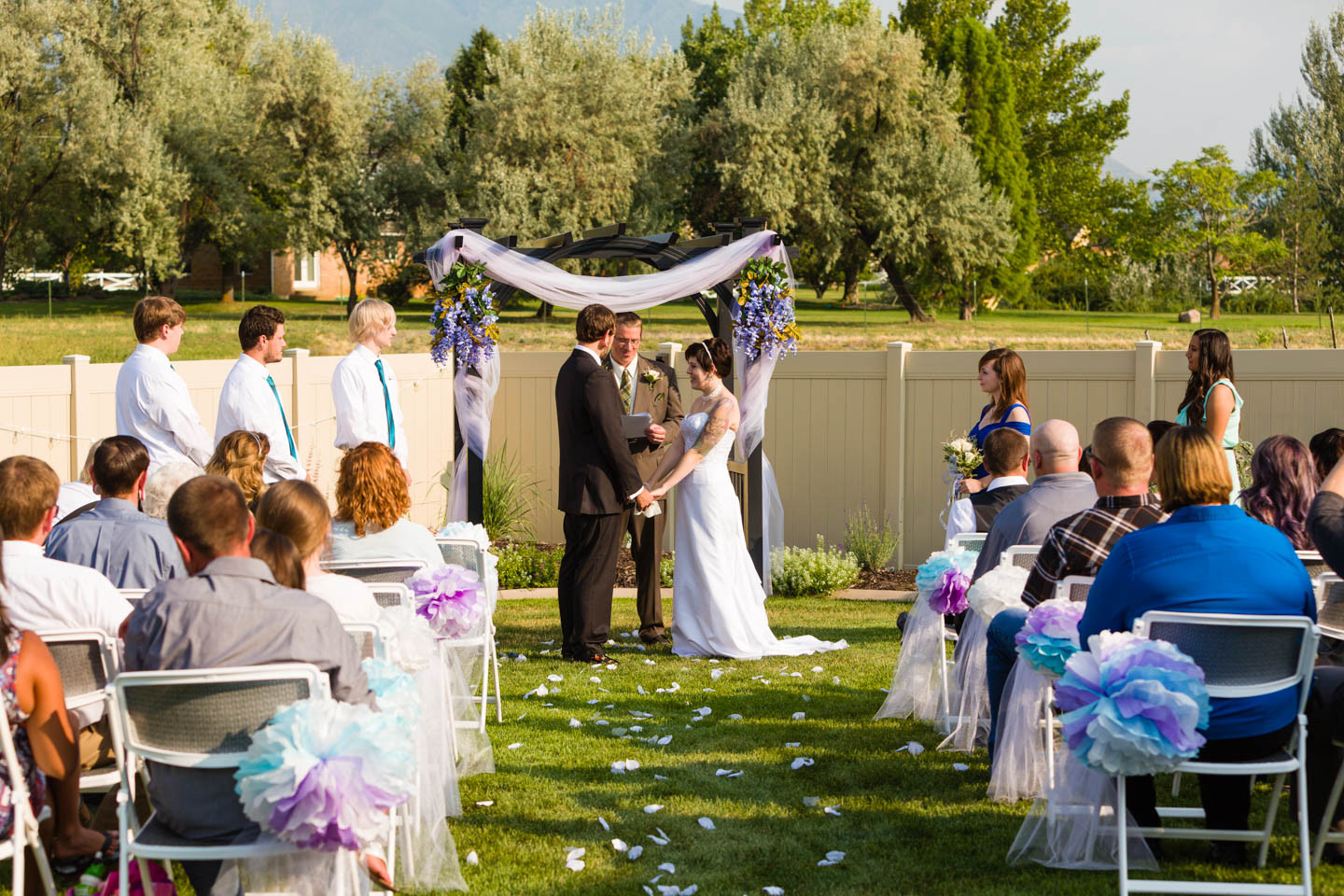 Wedding In Backyard
 graphing a Backyard Wedding in Springville Utah