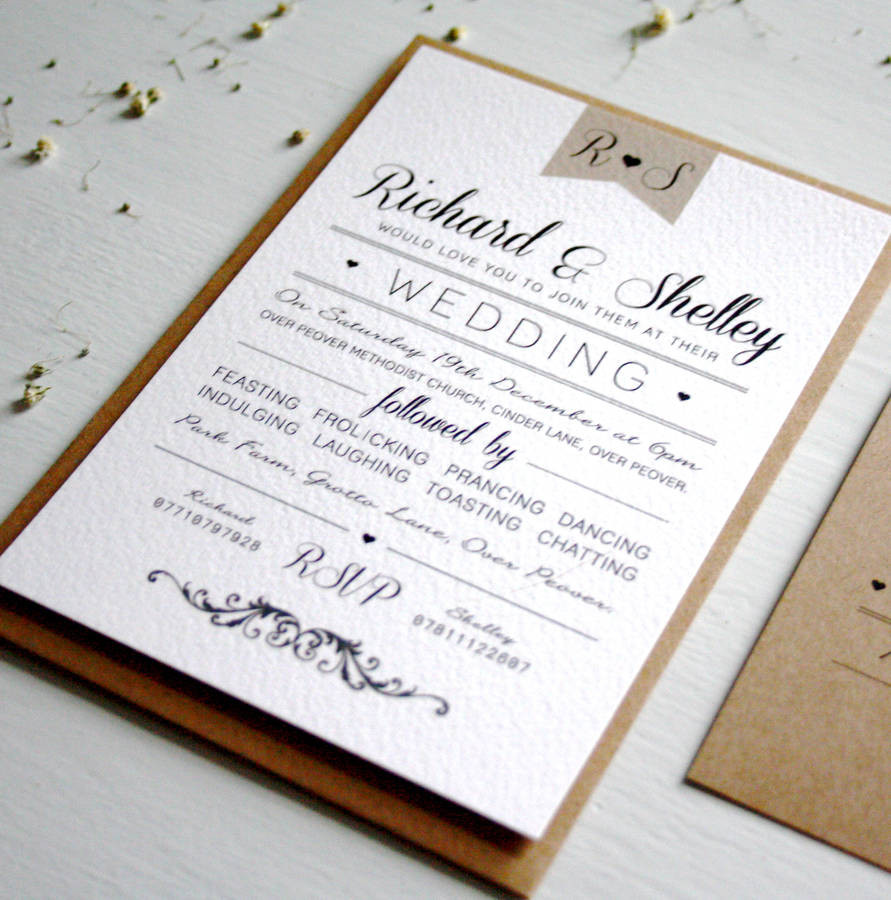 Wedding Invite
 elegant type vintage wedding invitation by rodo creative
