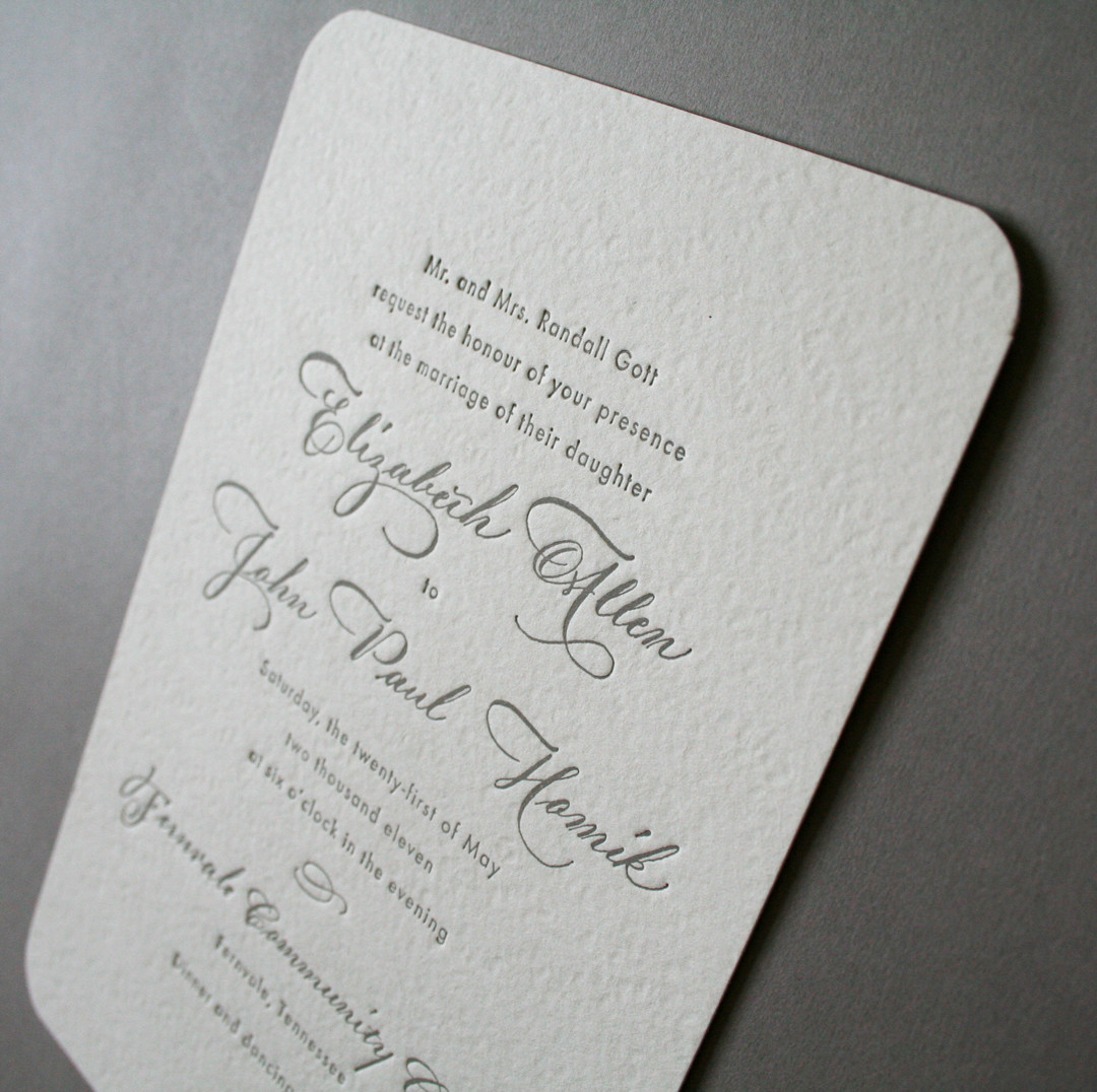 Wedding Invite
 Elizabeth John s Classic Calligraphy Wedding Invitations