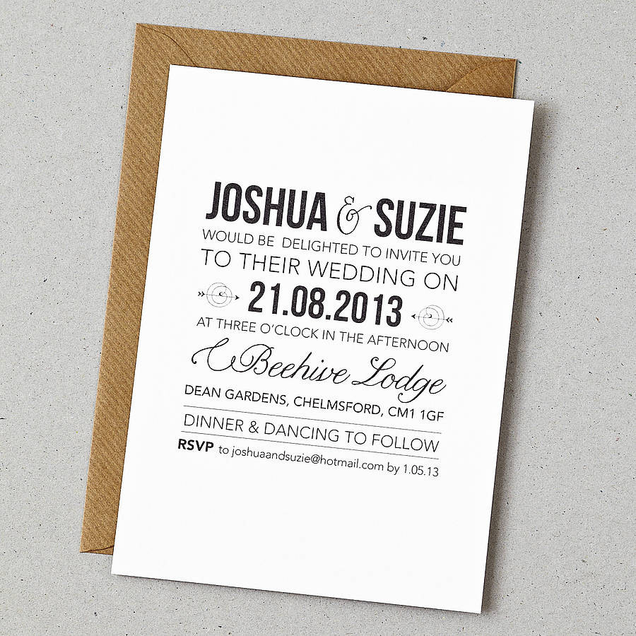 Wedding Invite
 rustic style wedding invitation by doodlelove
