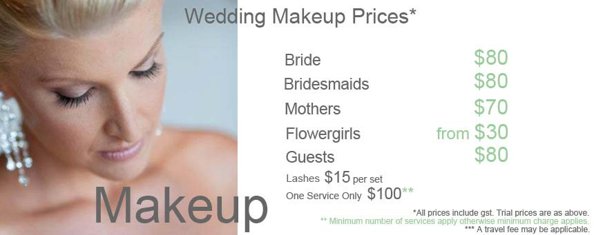 Wedding Makeup Cost
 Larissa Denham Prices Page