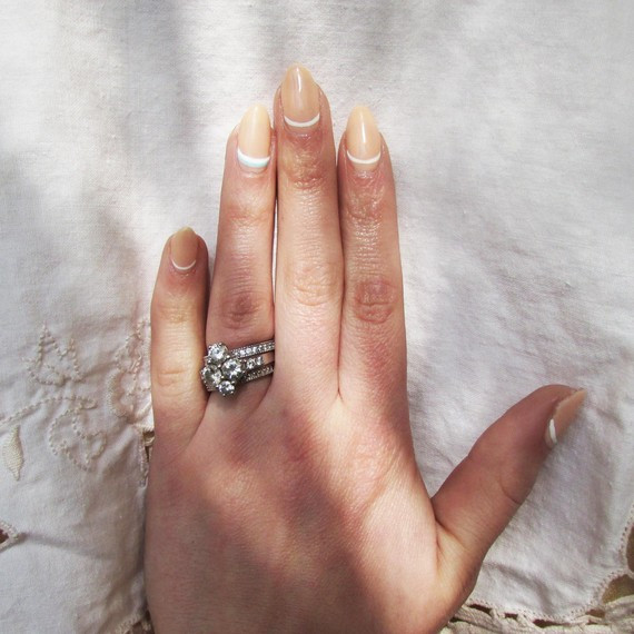 Wedding Nails French Manicure
 “Something Blue” Reverse French Manicure Wedding Nails