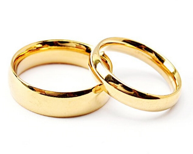 Wedding Ring Images
 316L Stainless Steel Rings Golden Single Couple Ring
