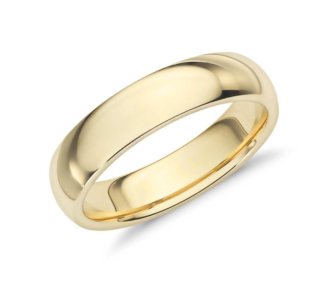 Wedding Rings Yellow Gold
 fort Fit Wedding Ring in 18k Yellow Gold 5mm