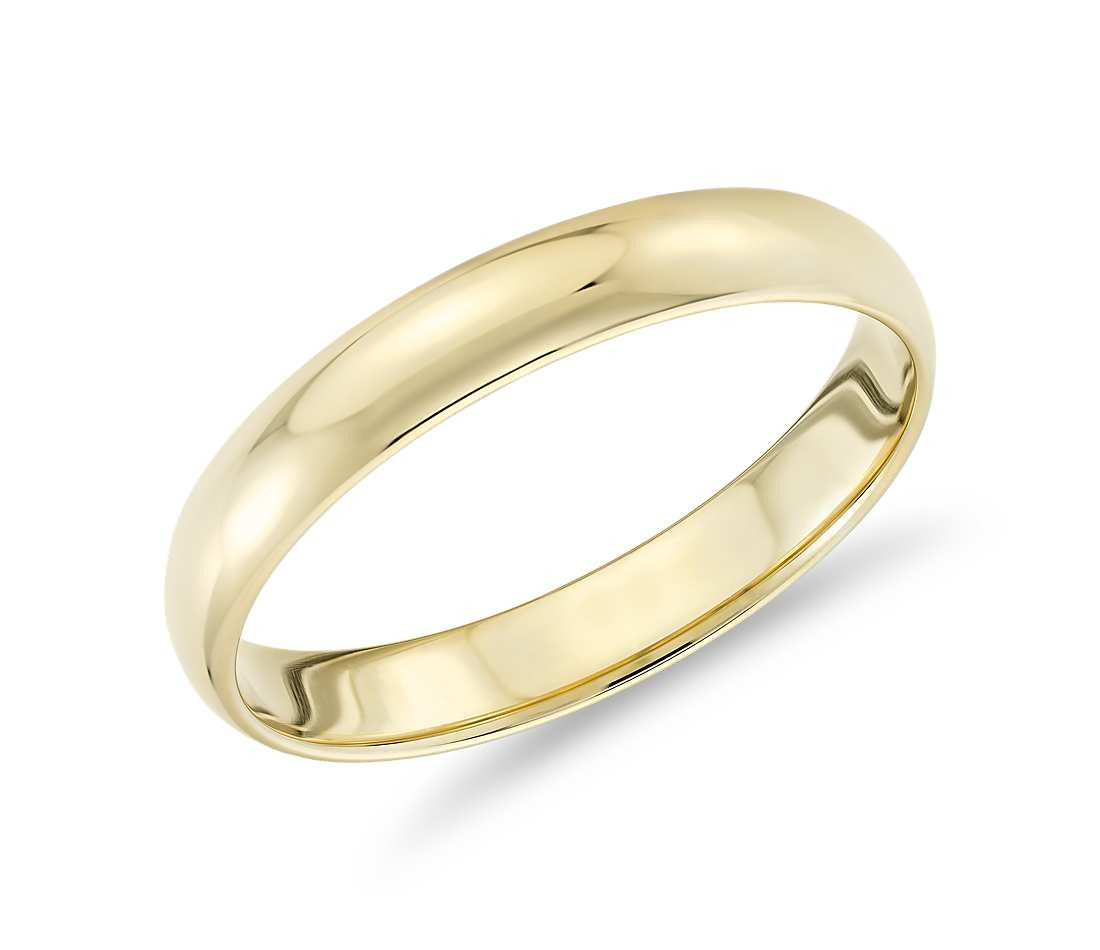 Wedding Rings Yellow Gold
 Classic Wedding Ring in 14k Yellow Gold 3mm
